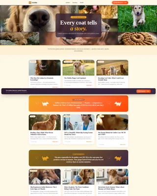 Dog Advanced Blog Website Template
