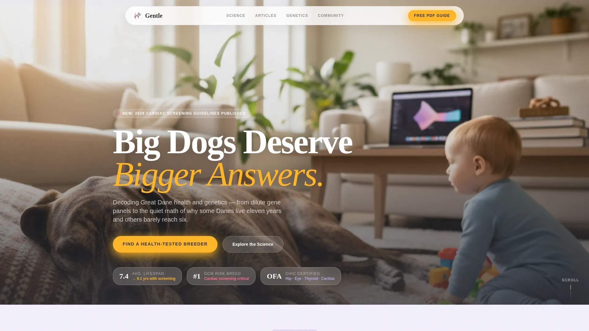 Great Dane Health & Genetics Blog Landing Page