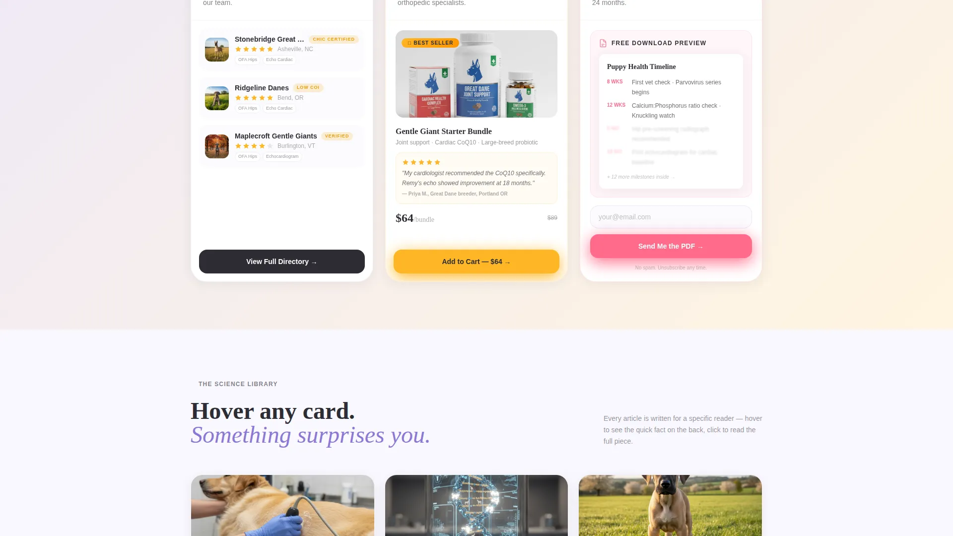 Great Dane Health & Genetics Blog Landing Page