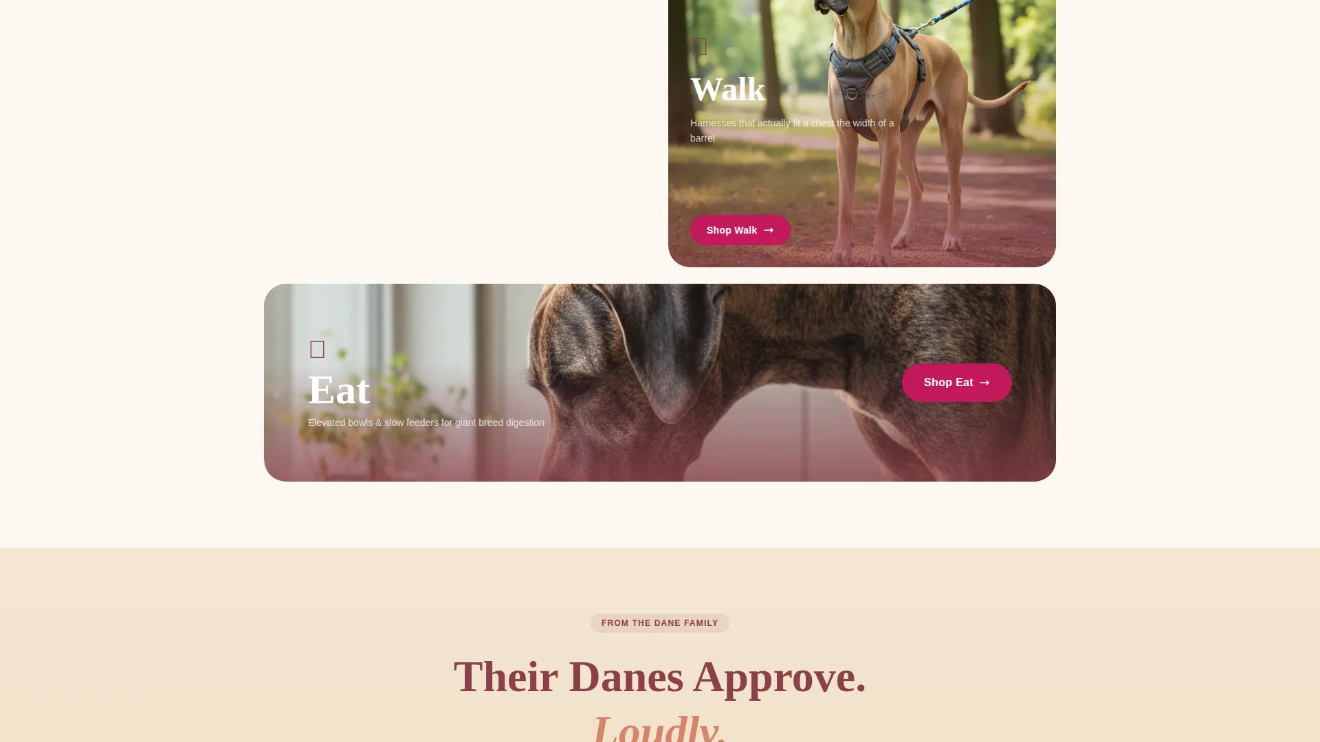 Great Dane Puppy Supplies Landing Page Template