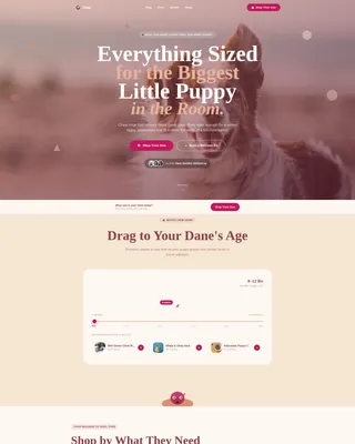 Great Dane Puppy Supplies Landing Page Template