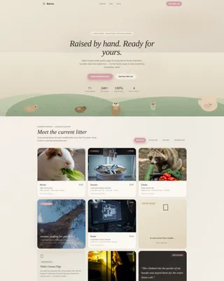 Hamster & Guinea Pig Breeder Landing Page Template