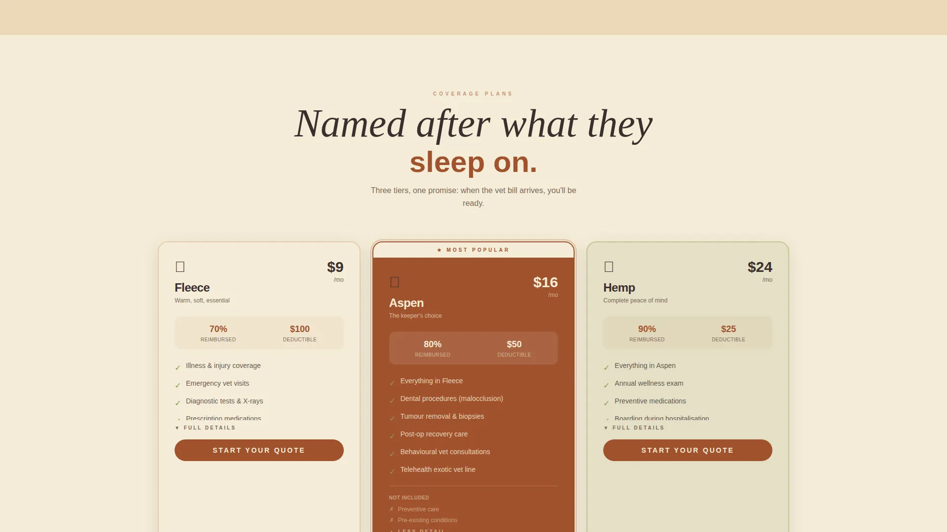 Hamster & Guinea Pig Insurance Landing Page Template