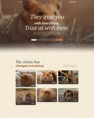 Hamster & Guinea Pig Insurance Landing Page Template
