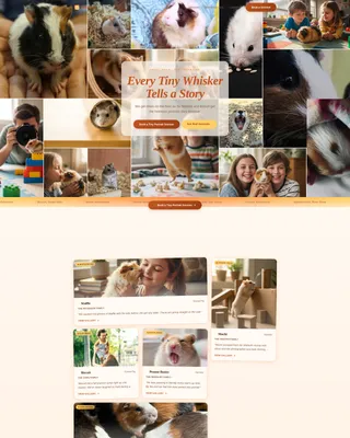 Hamster & Guinea Pig Photography Landing Page