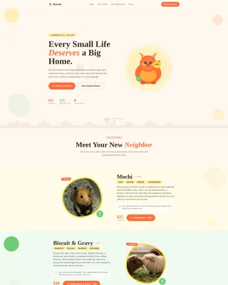 Hamster & Guinea Pig Rescue Landing Page Template