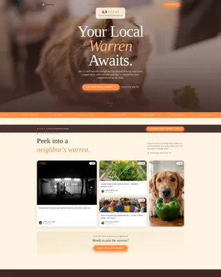 Hamster & Guinea Pig Community Landing Page Template