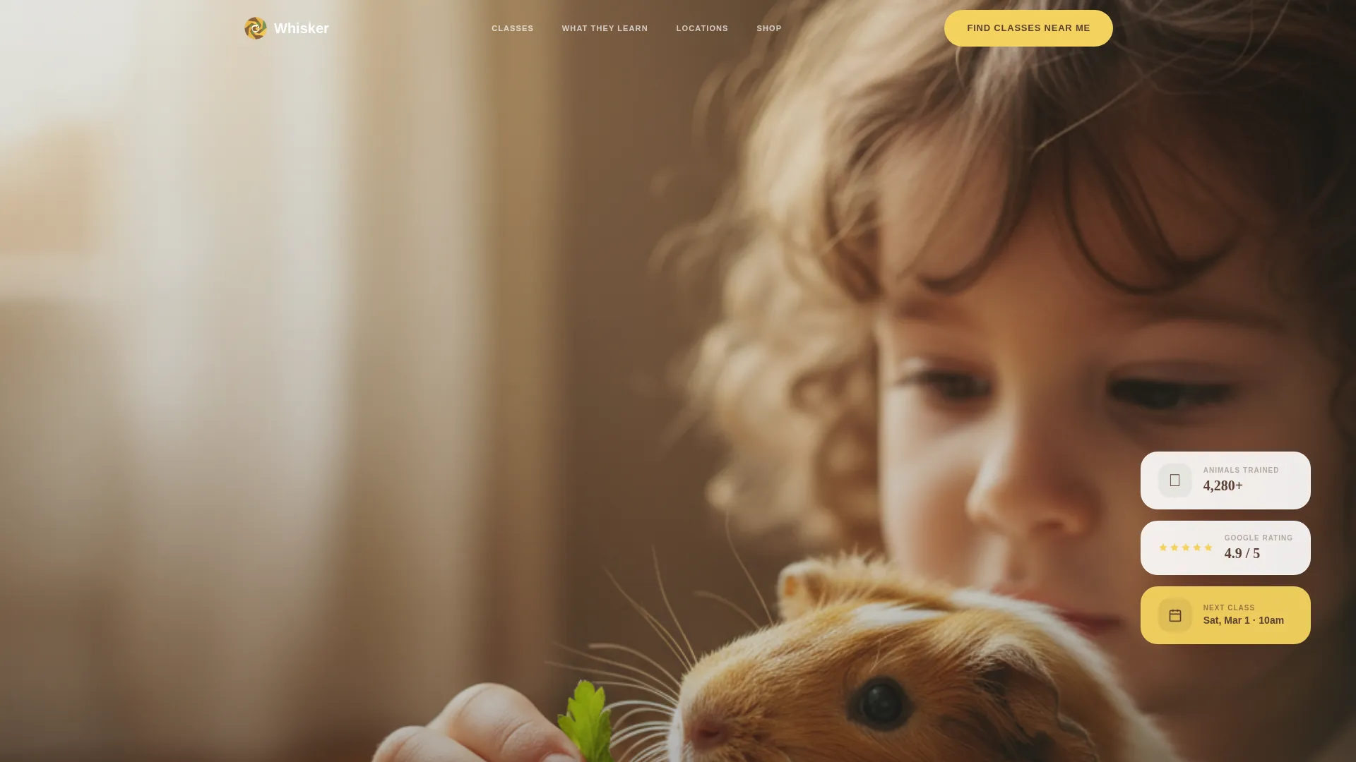 Hamster & Guinea Pig Training Landing Page Template
