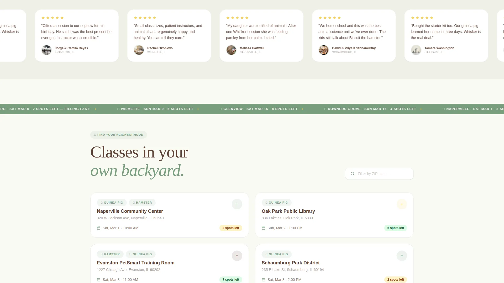 Hamster & Guinea Pig Training Landing Page Template