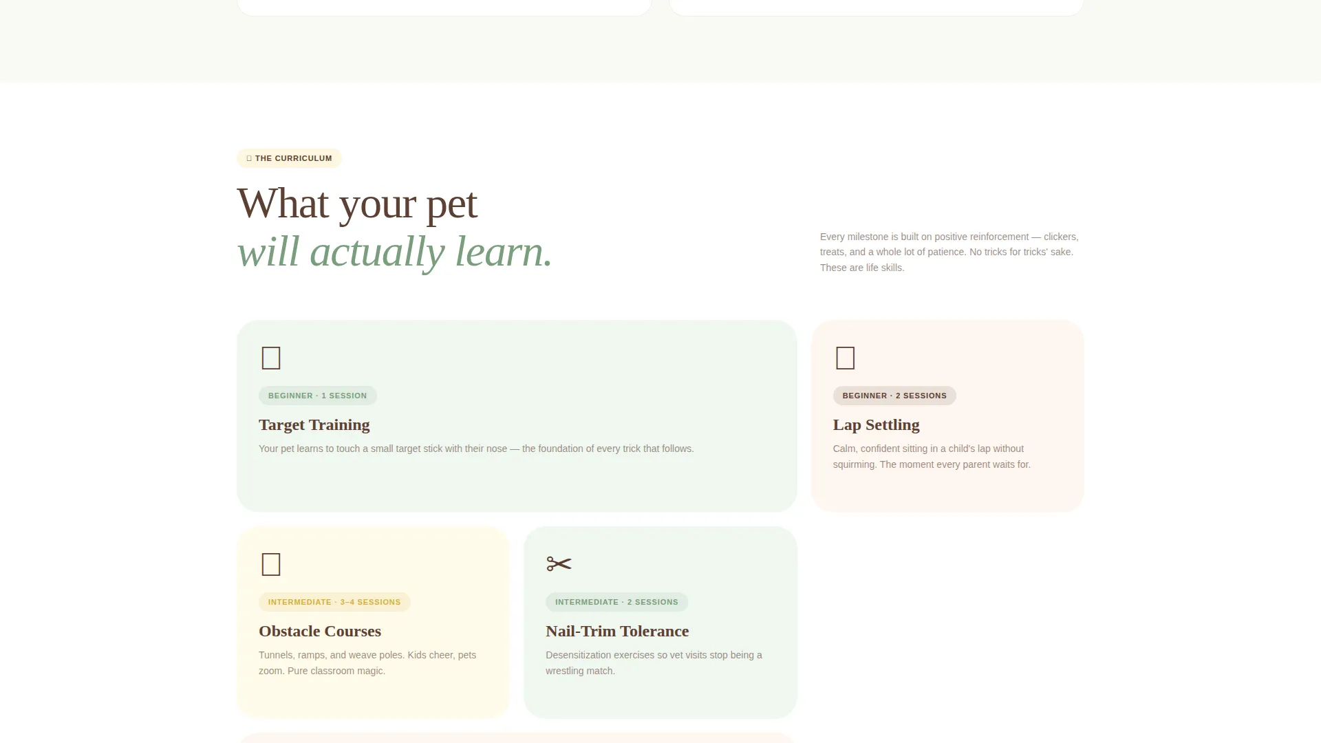 Hamster & Guinea Pig Training Landing Page Template