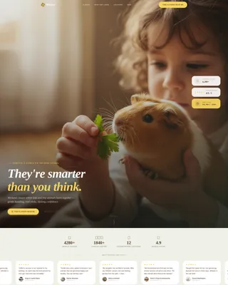 Hamster & Guinea Pig Training Landing Page Template