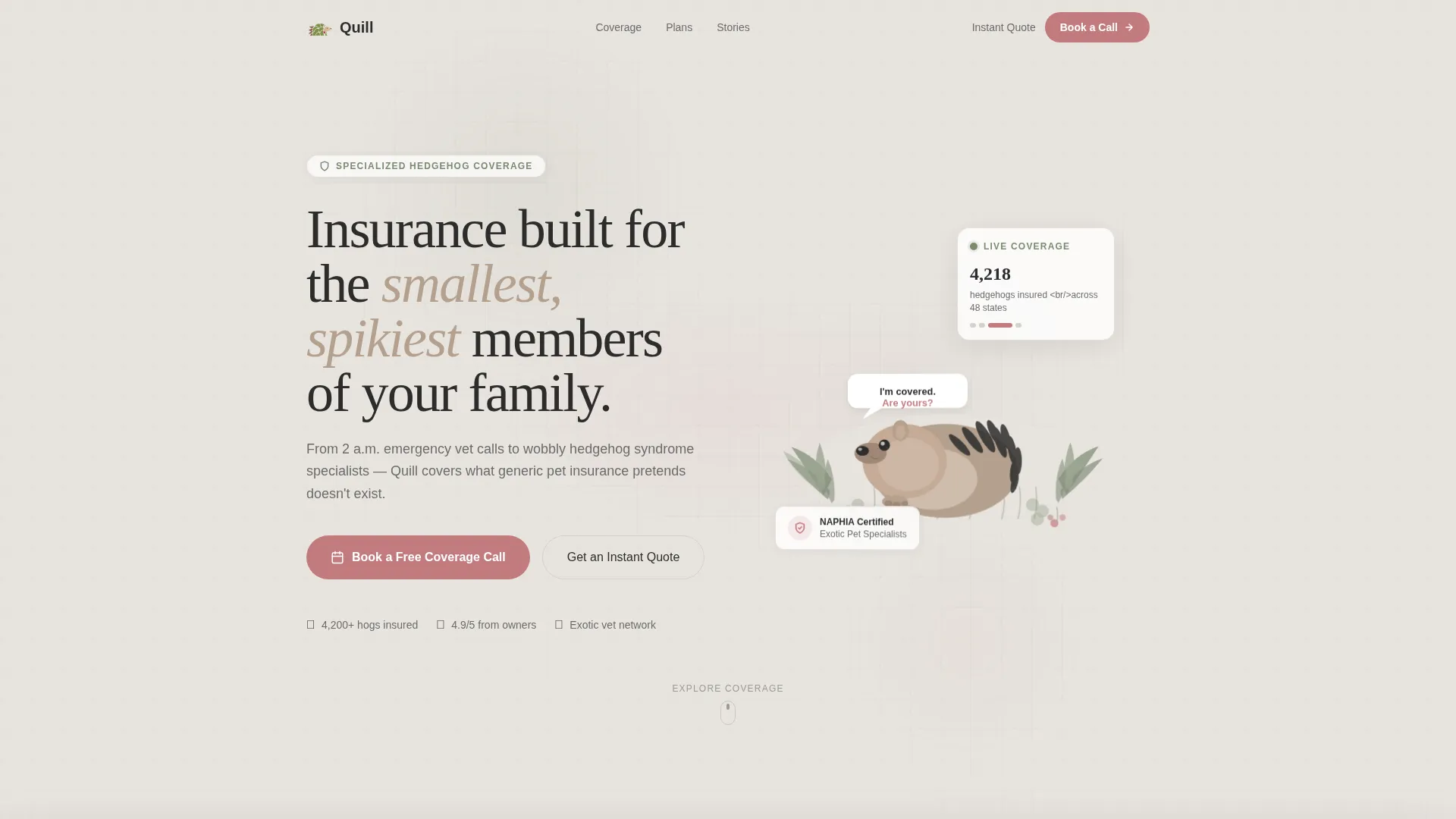 Advanced Hedgehog Services Appointment Booking Website Template