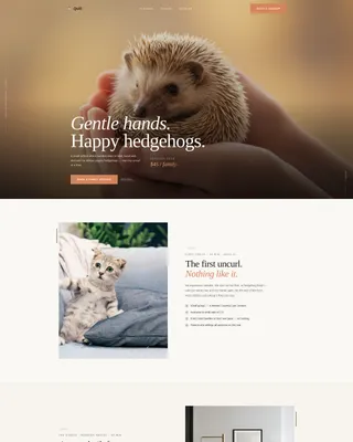 Complete Hedgehog Services Appointment Booking Website Template