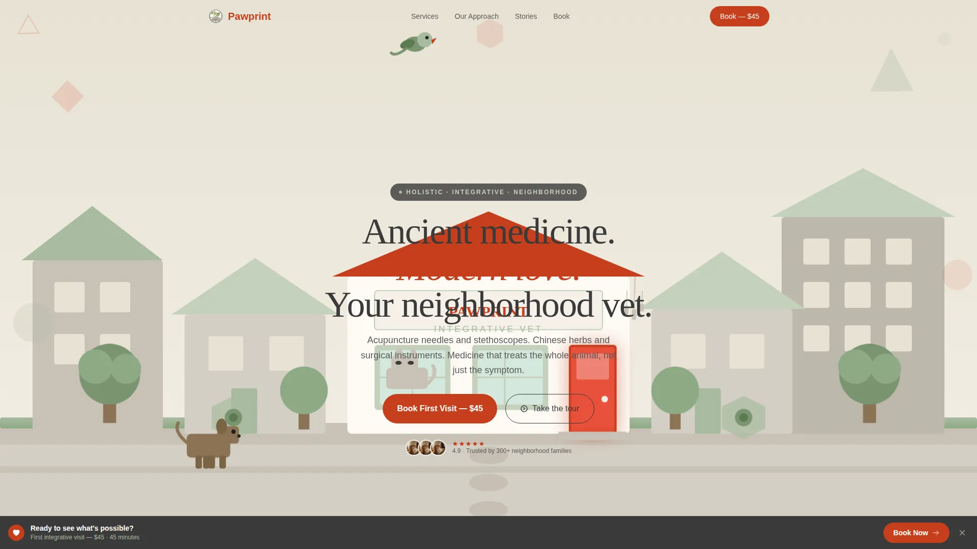 Holistic Veterinary Landing Page Template