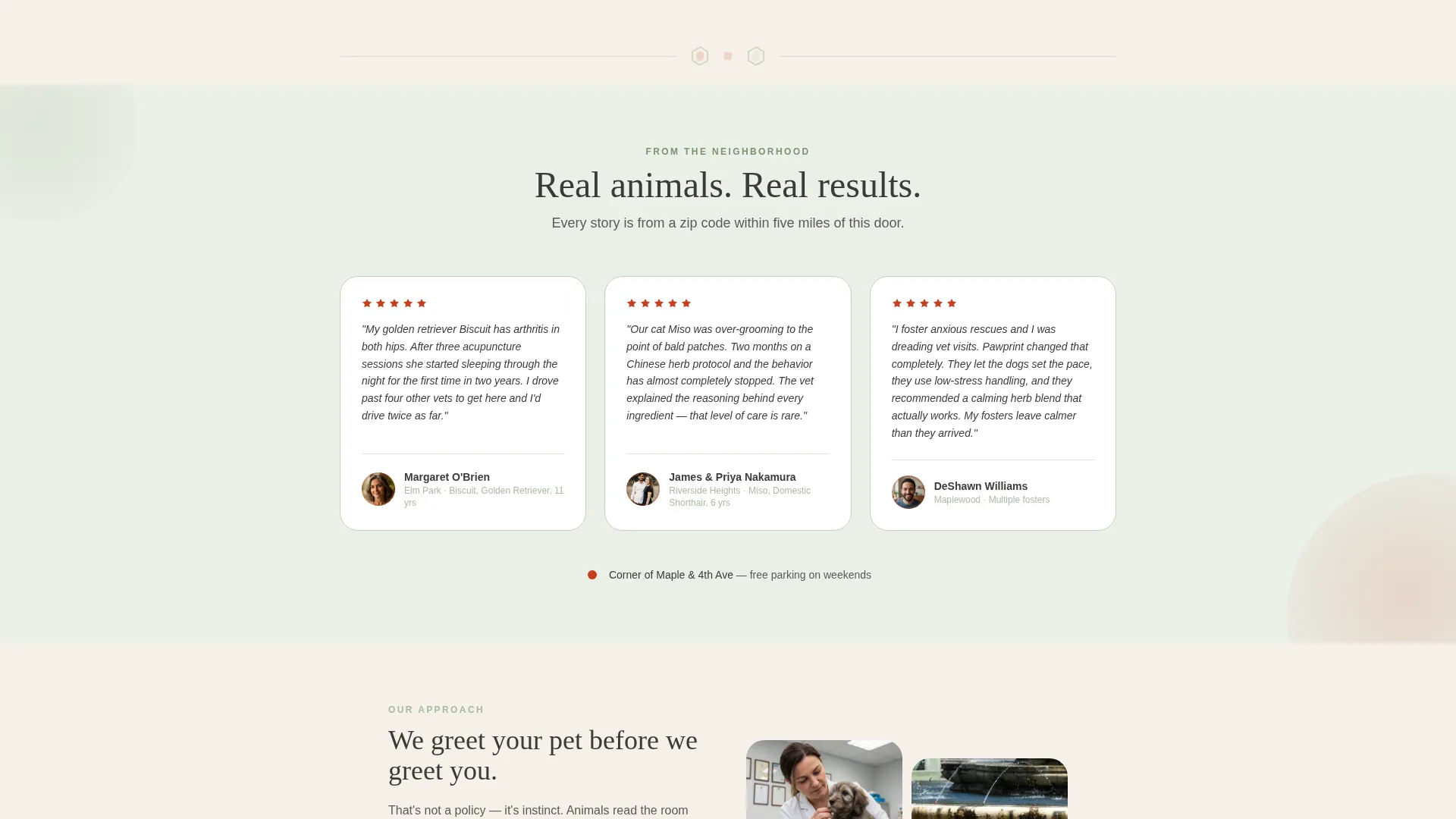 Holistic Veterinary Landing Page Template