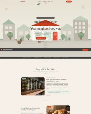 Holistic Veterinary Landing Page Template