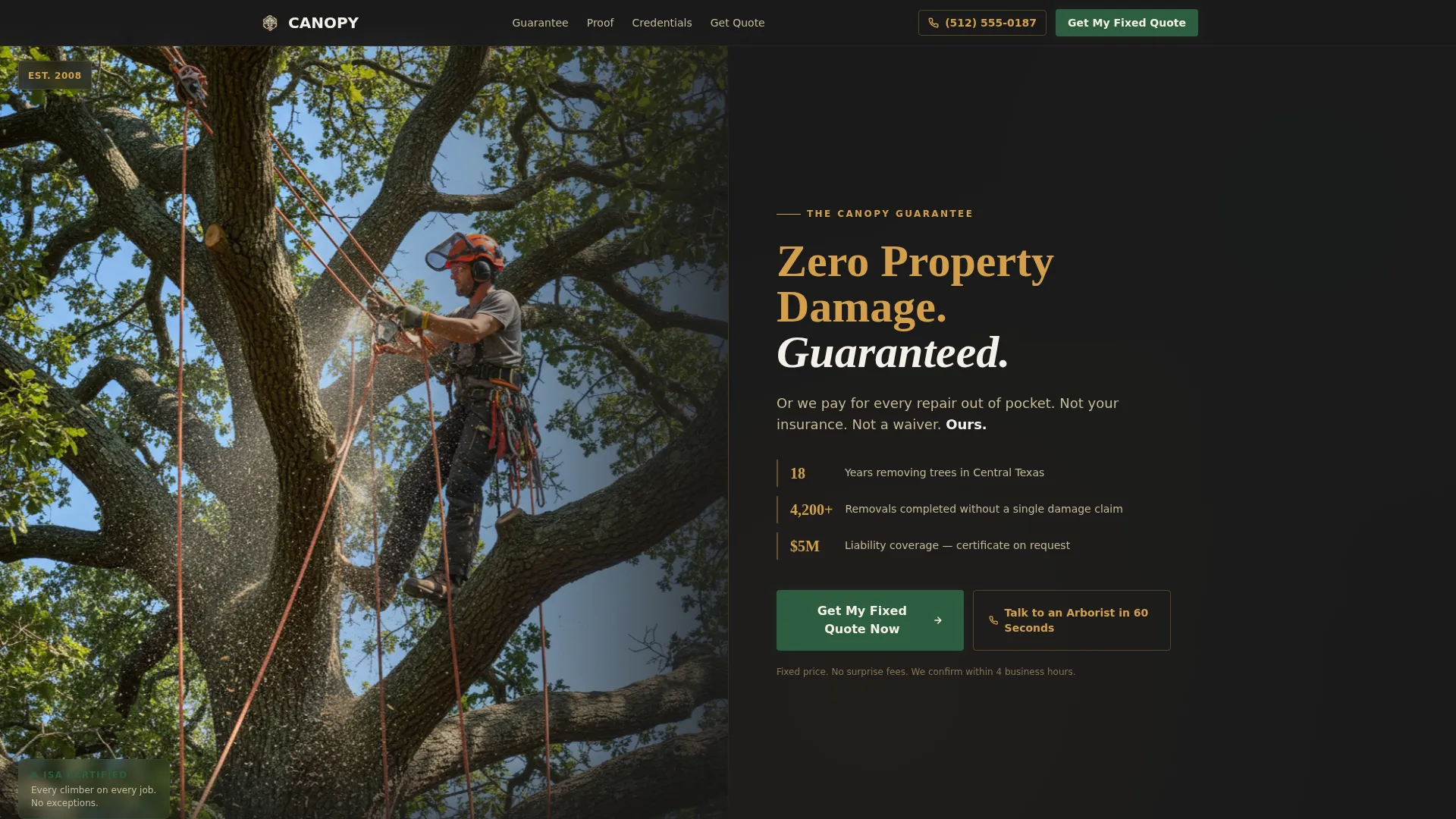 Arborist & Tree Service Landing Page Template