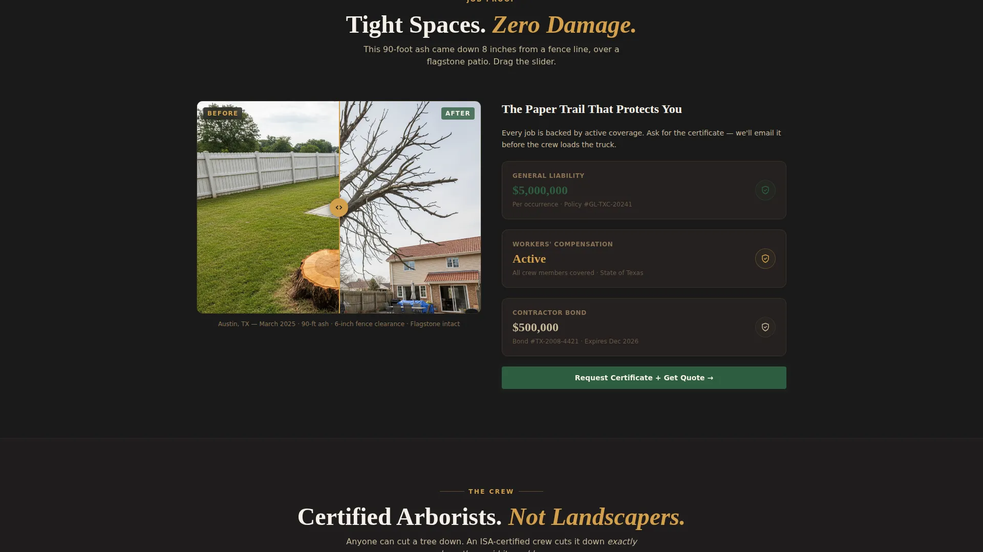 Arborist & Tree Service Landing Page Template