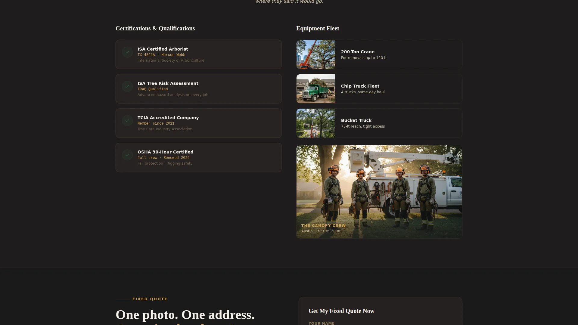 Arborist & Tree Service Landing Page Template