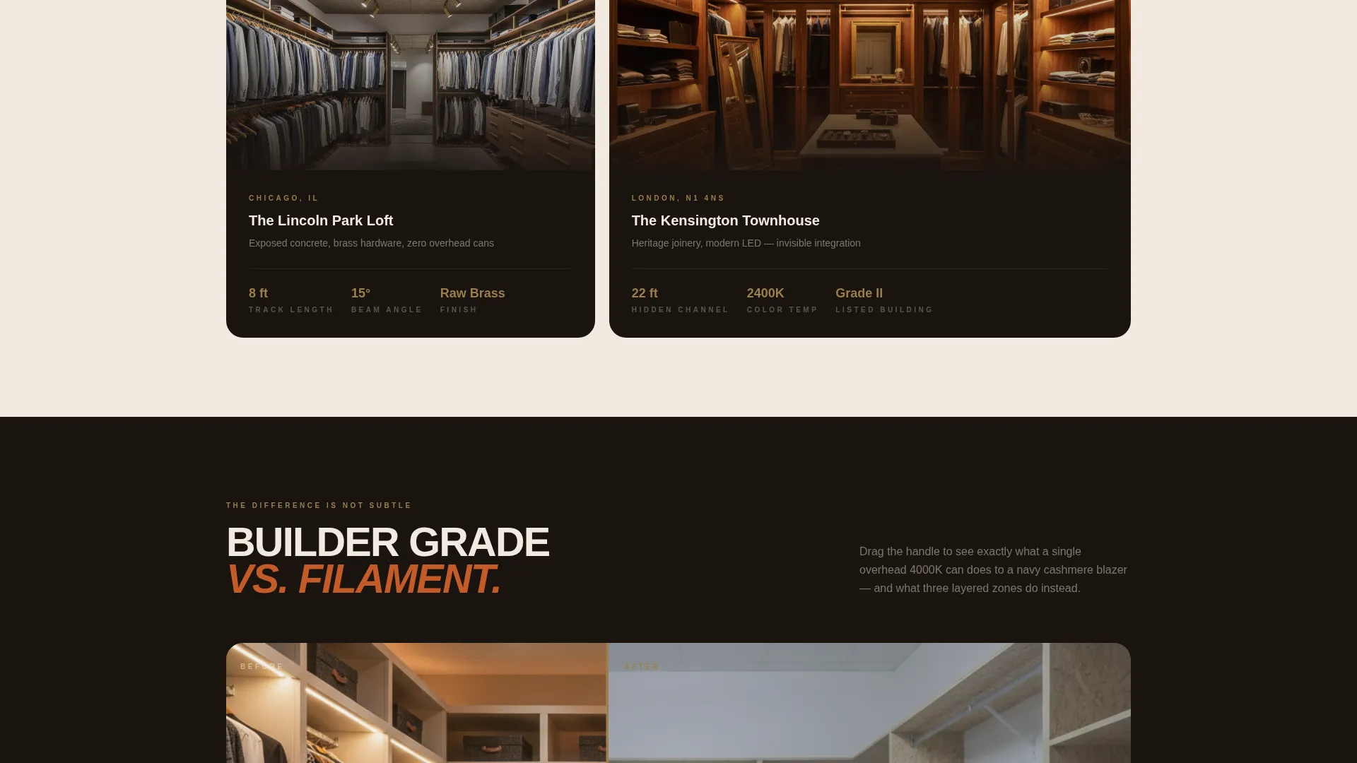 Specialist Walk-In Closet Renovation Appointment Booking Website Template