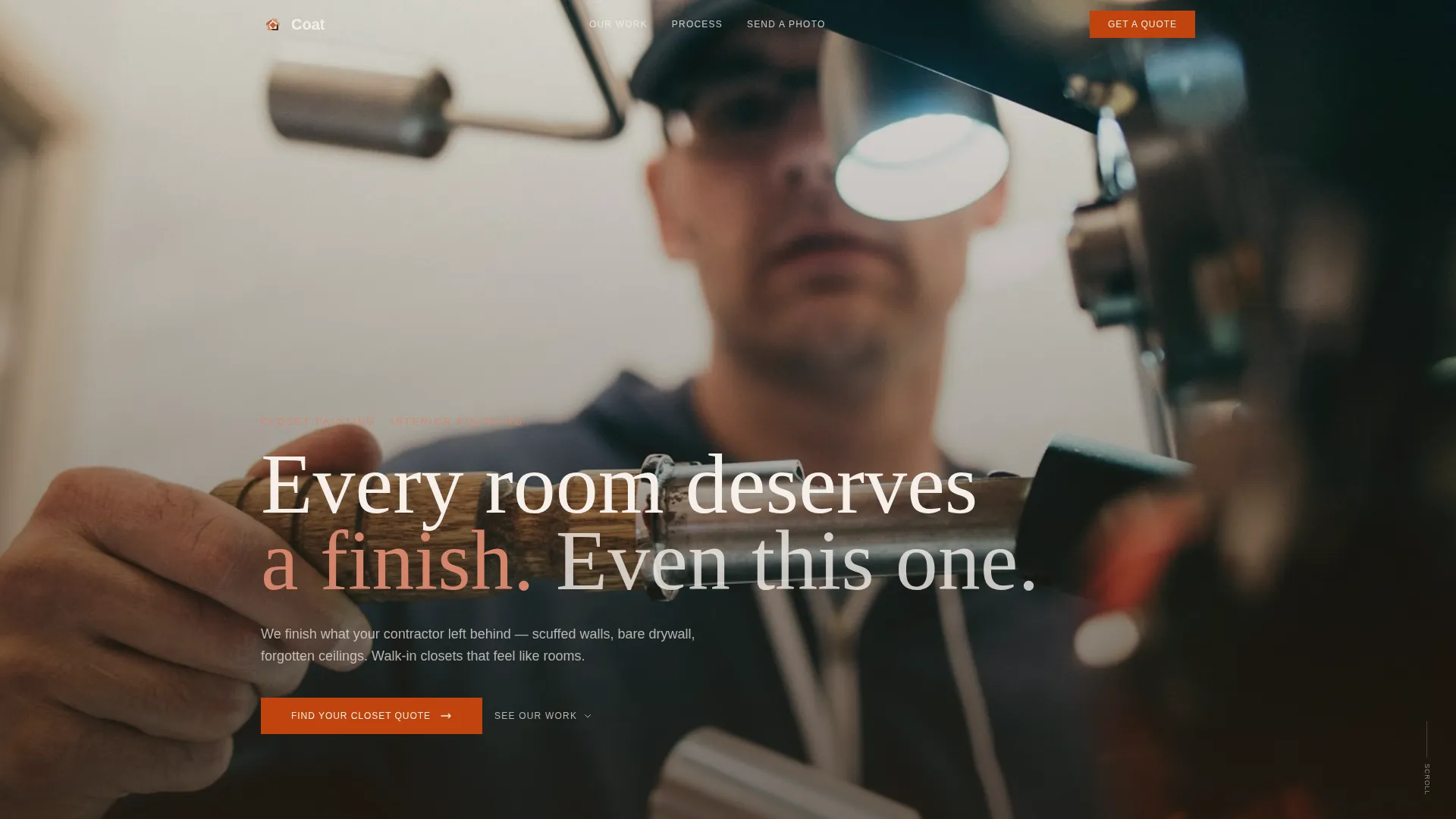 Specialist Walk-In Closet Renovation Professional Website Template