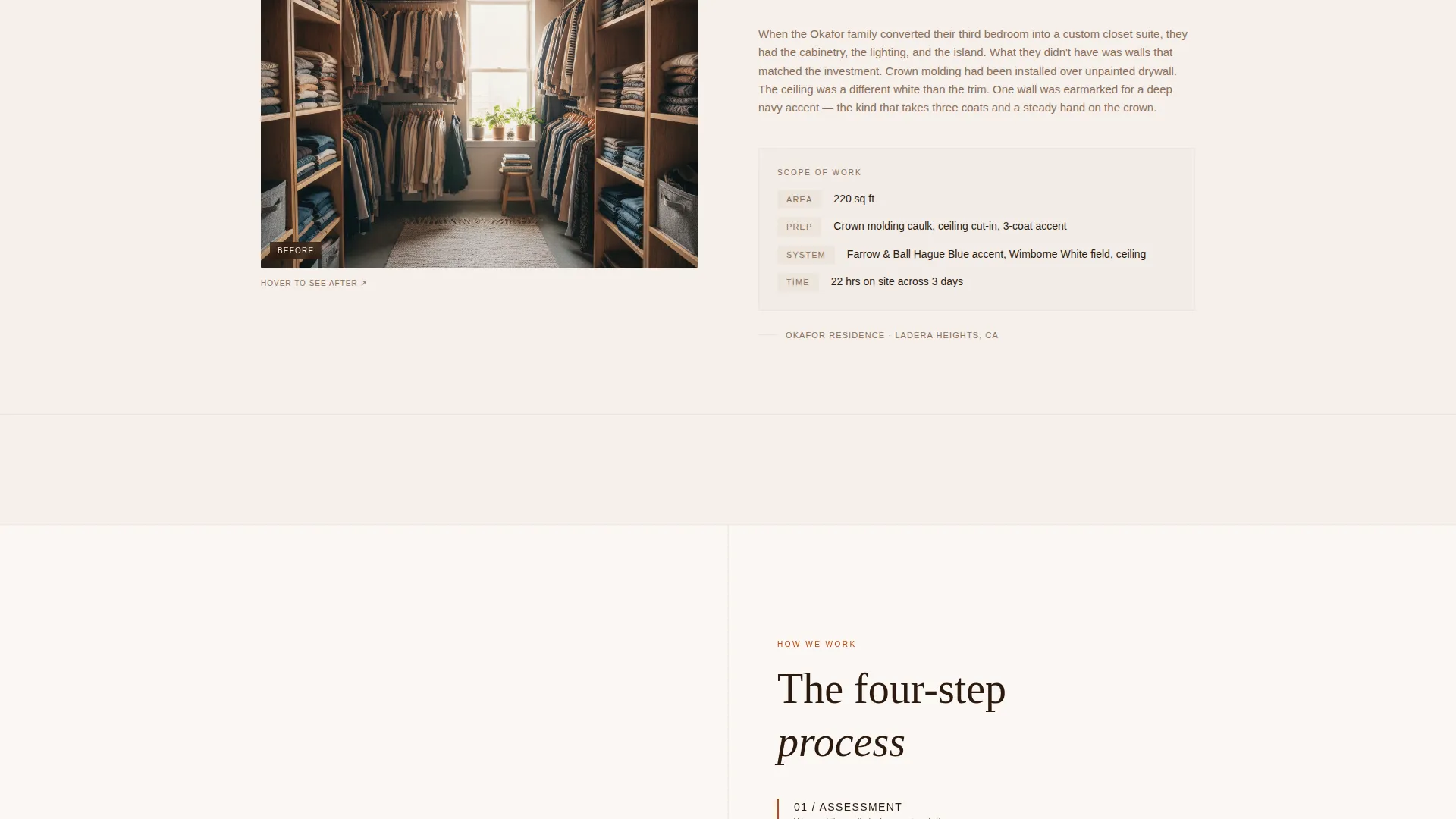 Specialist Walk-In Closet Renovation Professional Website Template