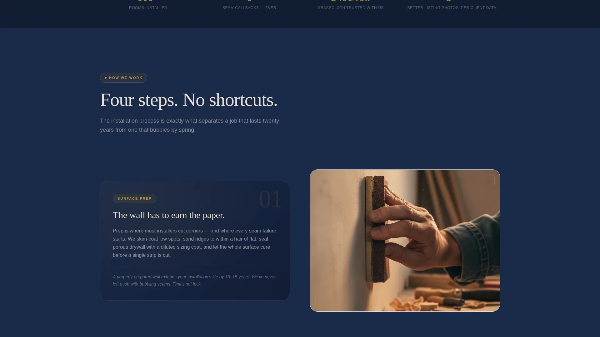 Wallpaper Installation Landing Page Template