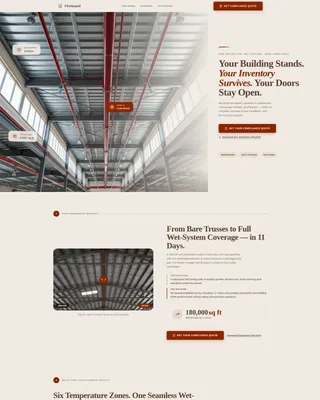 Warehouse & Factory Construction Privacy Policy & Terms Website Template