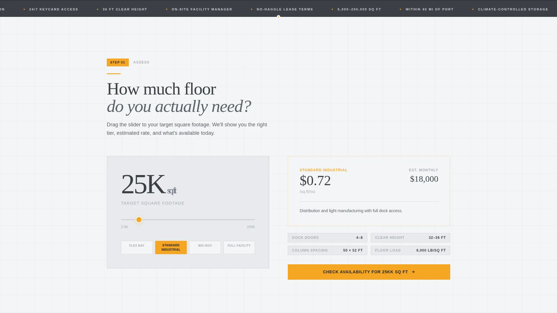 Industrial Warehouse Landing Page Template