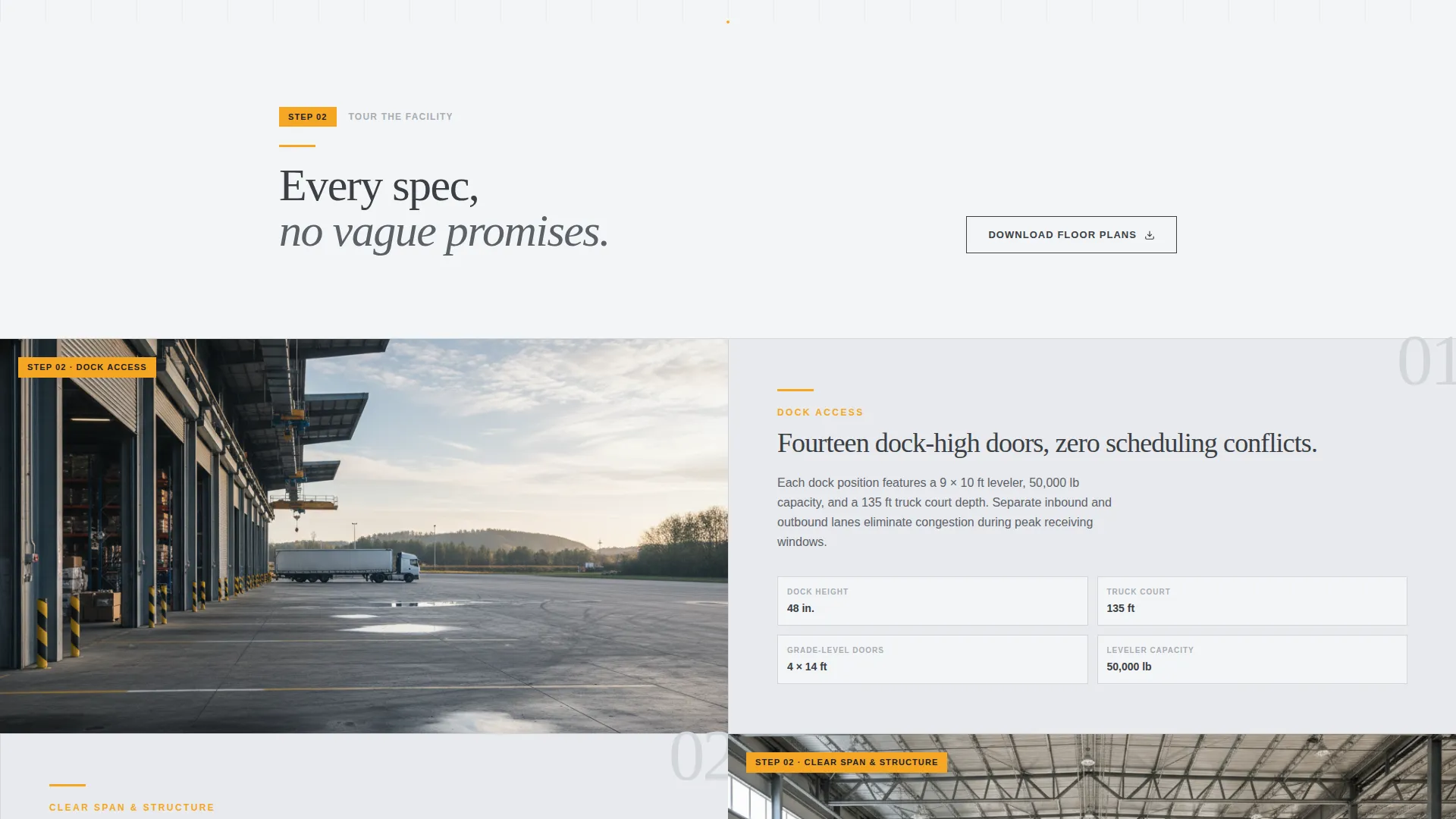 Industrial Warehouse Landing Page Template