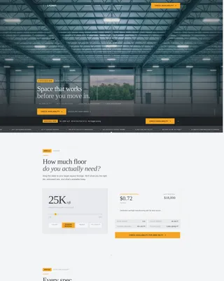 Industrial Warehouse Landing Page Template