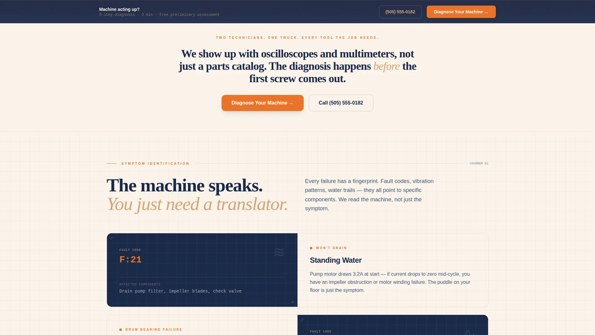 Washer & Dryer Repair Landing Page Template