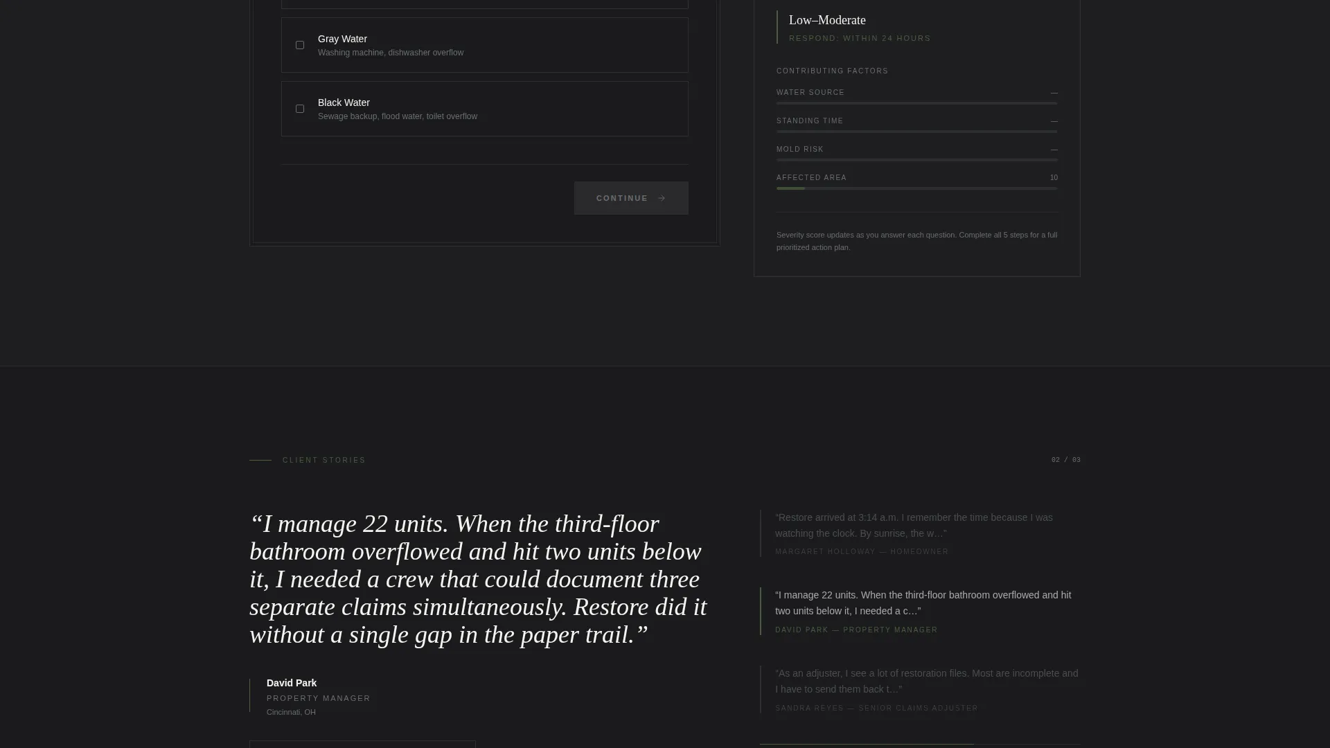 Restoration & Preservation Portfolio & Case Study Website Template