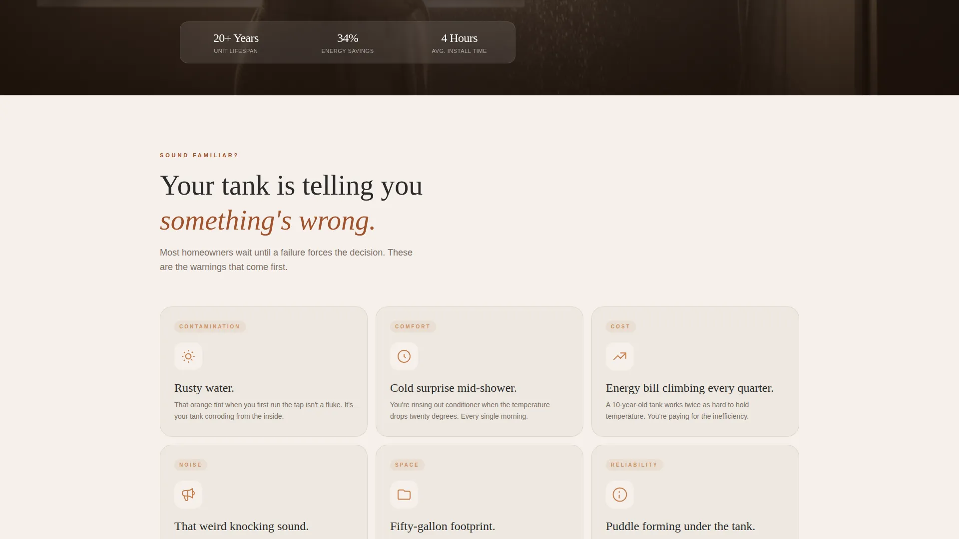 Water Heater Installation Landing Page Template