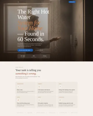 Water Heater Installation Landing Page Template