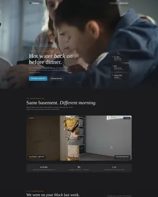 High-Performing Water Heating Landing Page Template