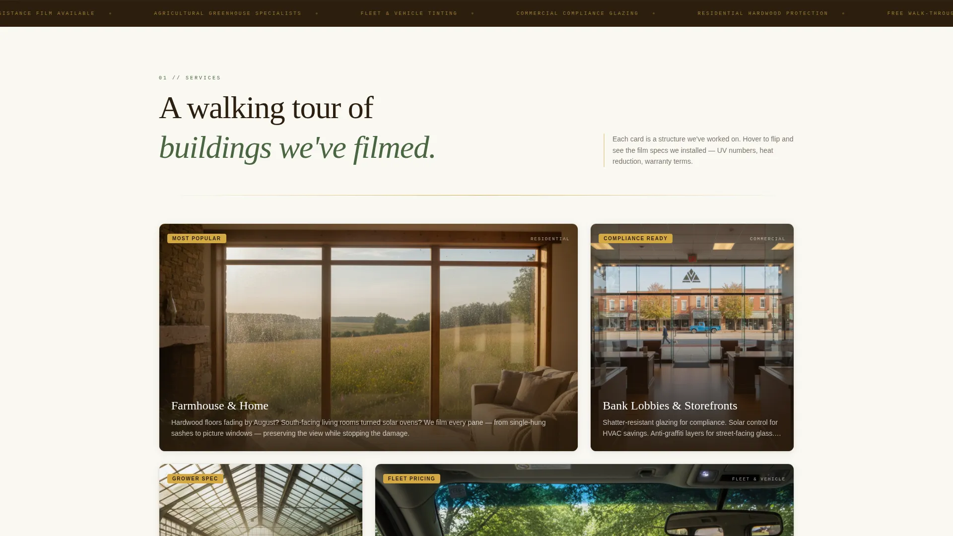 Window Film & Tinting Service Landing Page Template