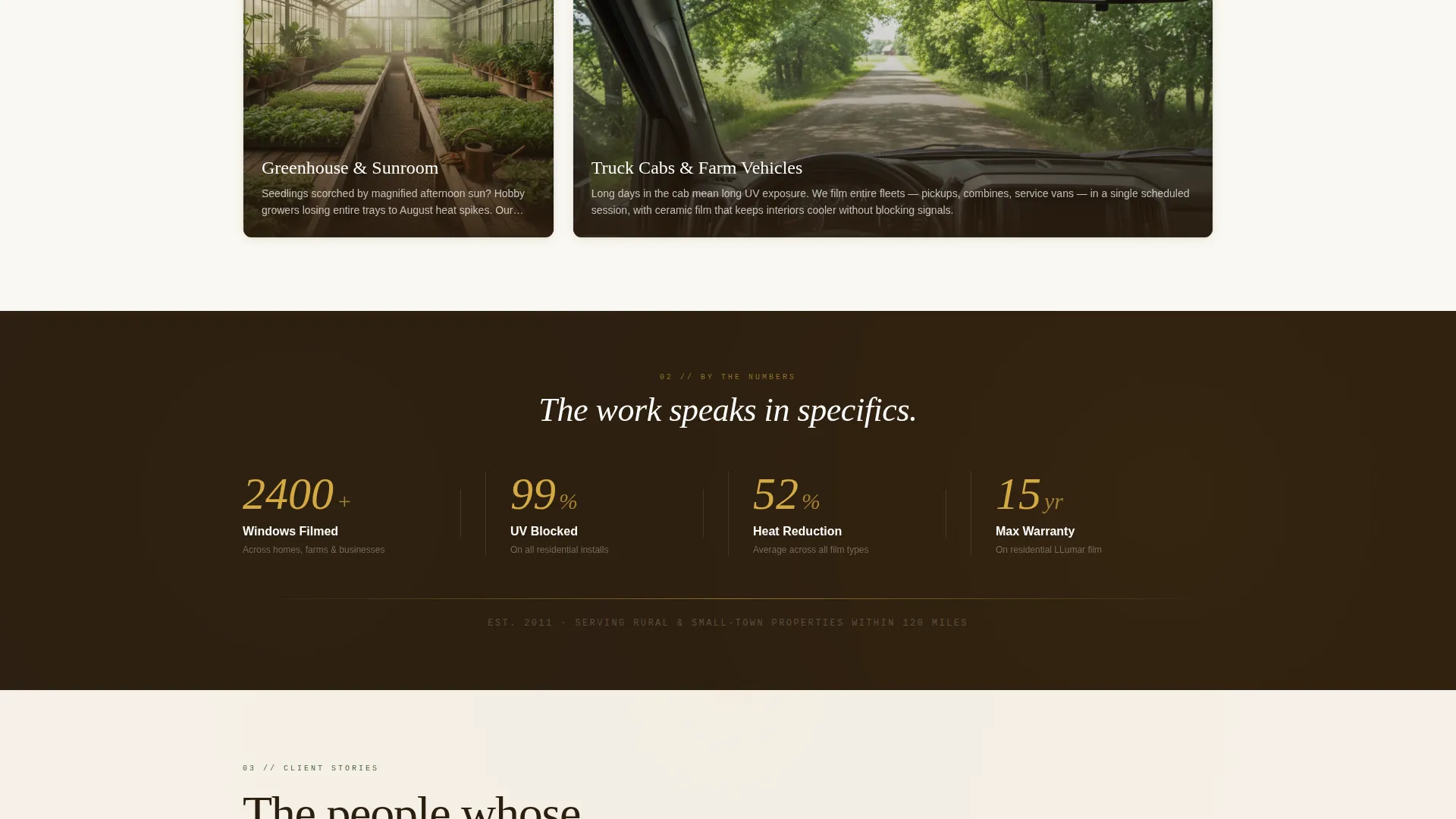 Window Film & Tinting Service Landing Page Template