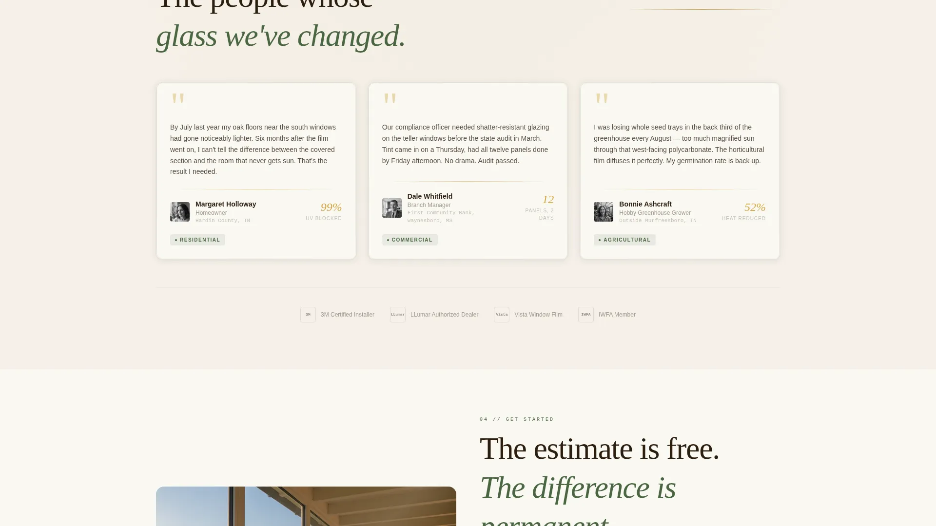 Window Film & Tinting Service Landing Page Template