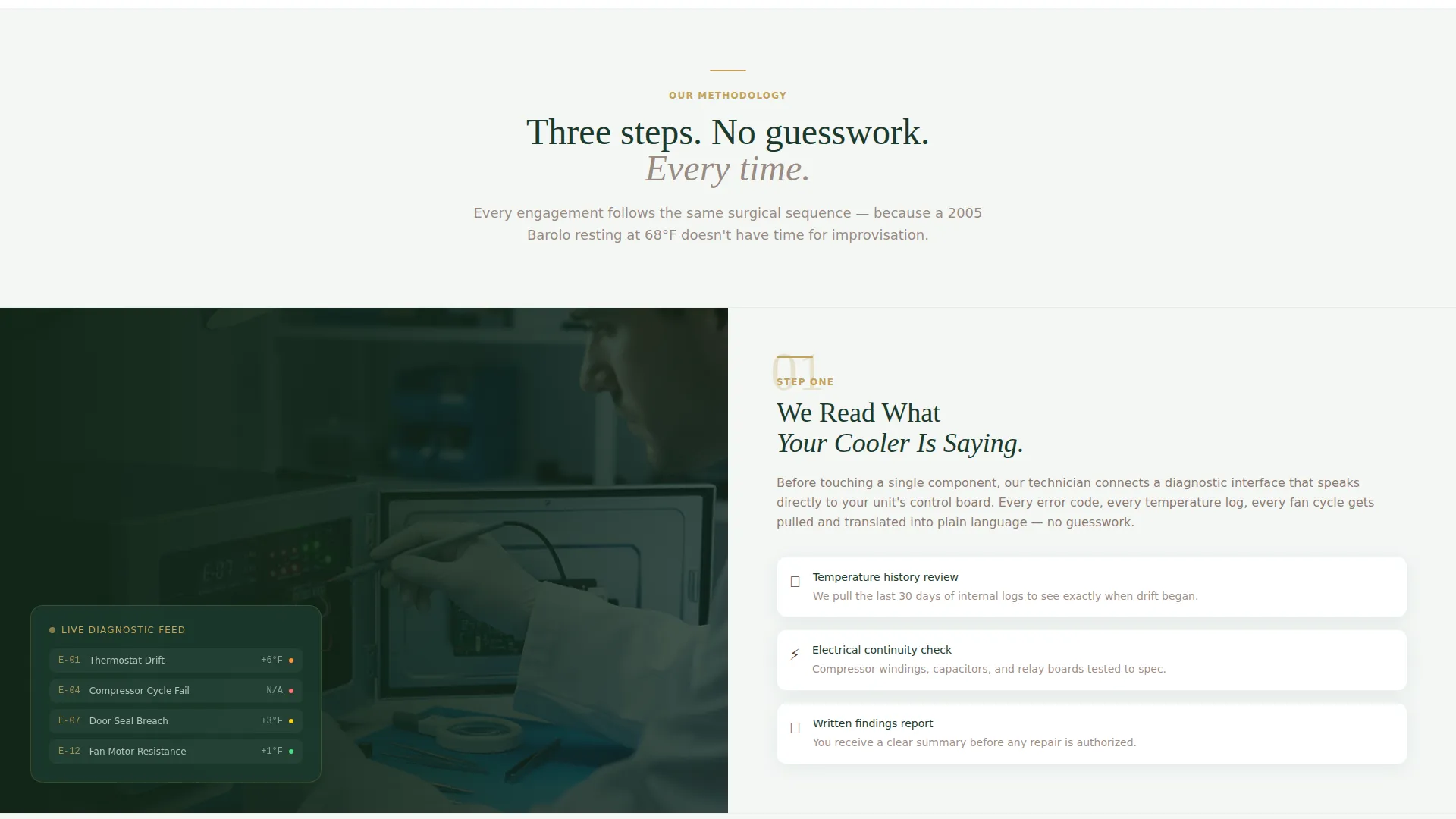 Wine Cooler Repair Landing Page Template