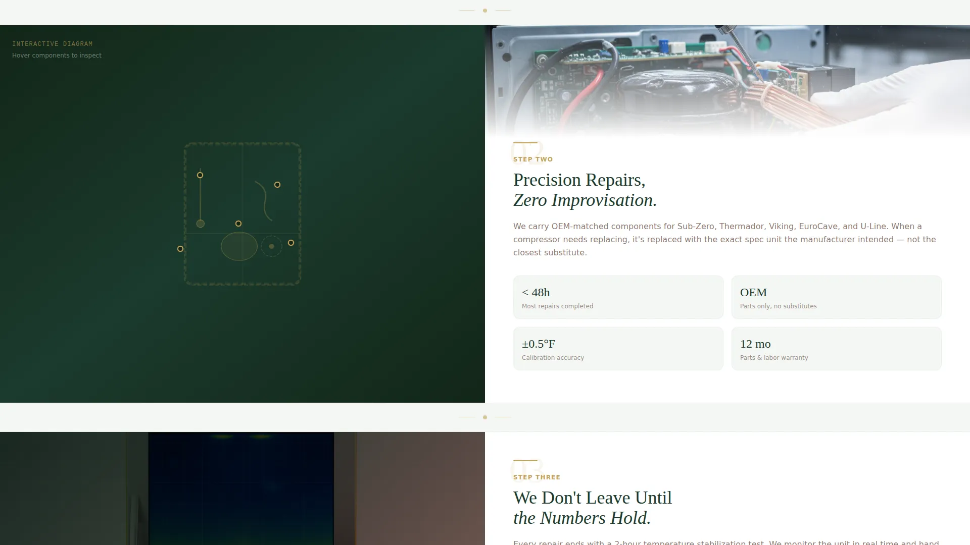 Wine Cooler Repair Landing Page Template