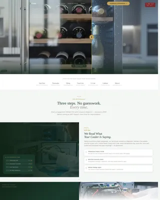 Wine Cooler Repair Landing Page Template