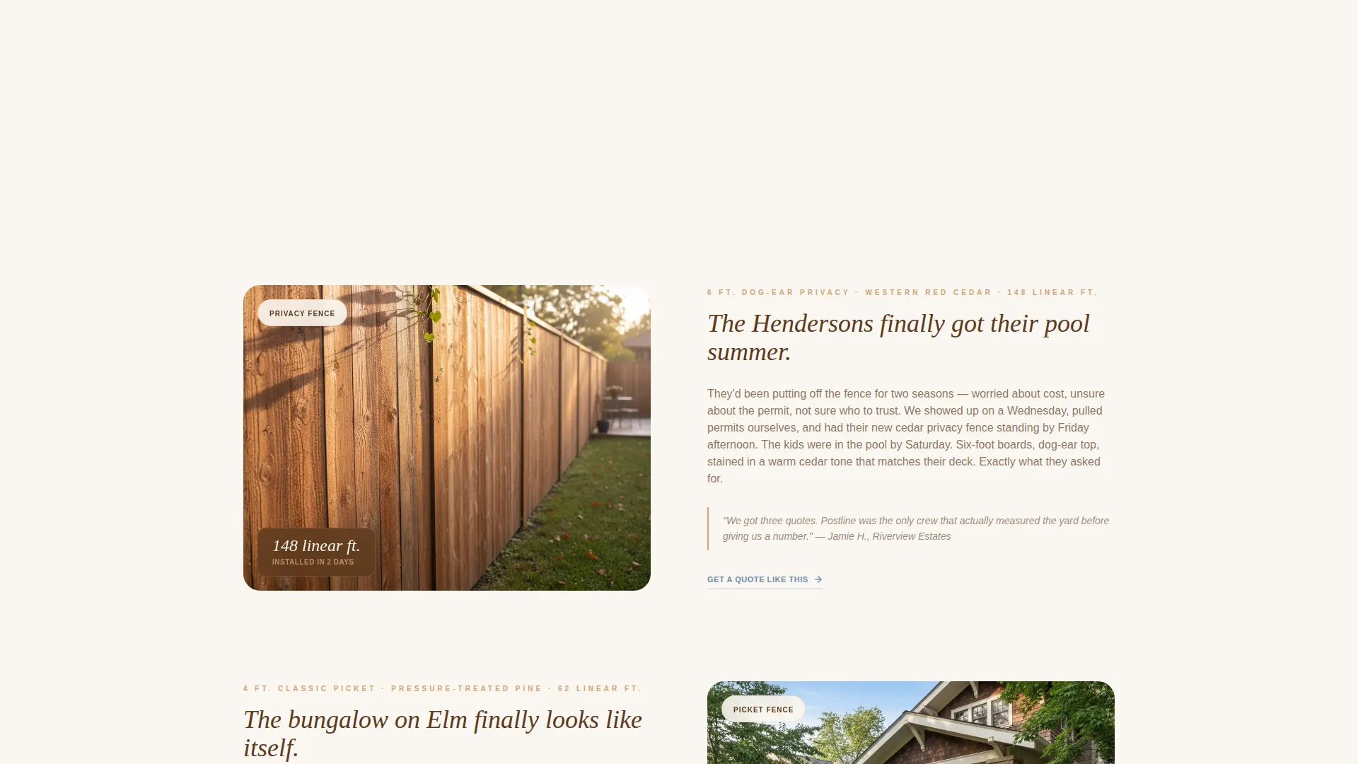 Wood Fence Installer Landing Page Template
