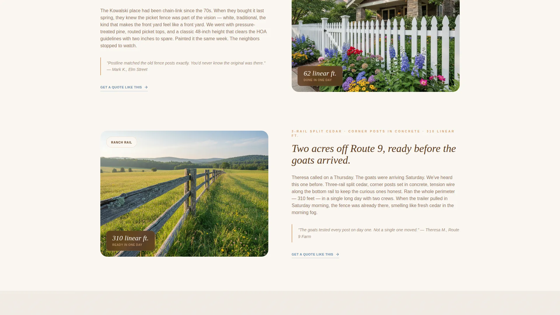 Wood Fence Installer Landing Page Template
