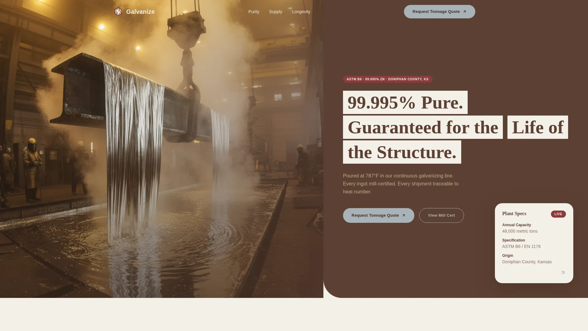 Zinc Products Professional Website Template