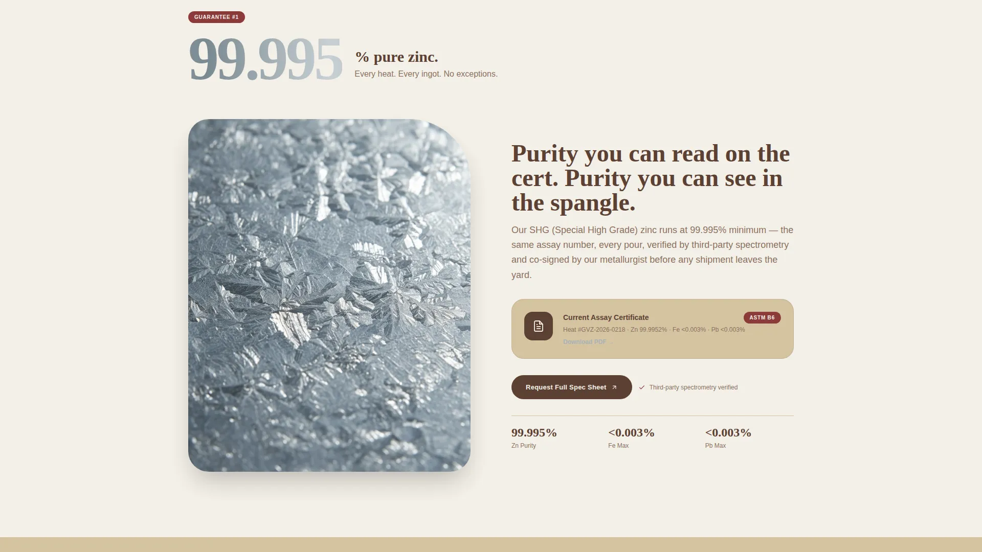 Zinc Products Professional Website Template