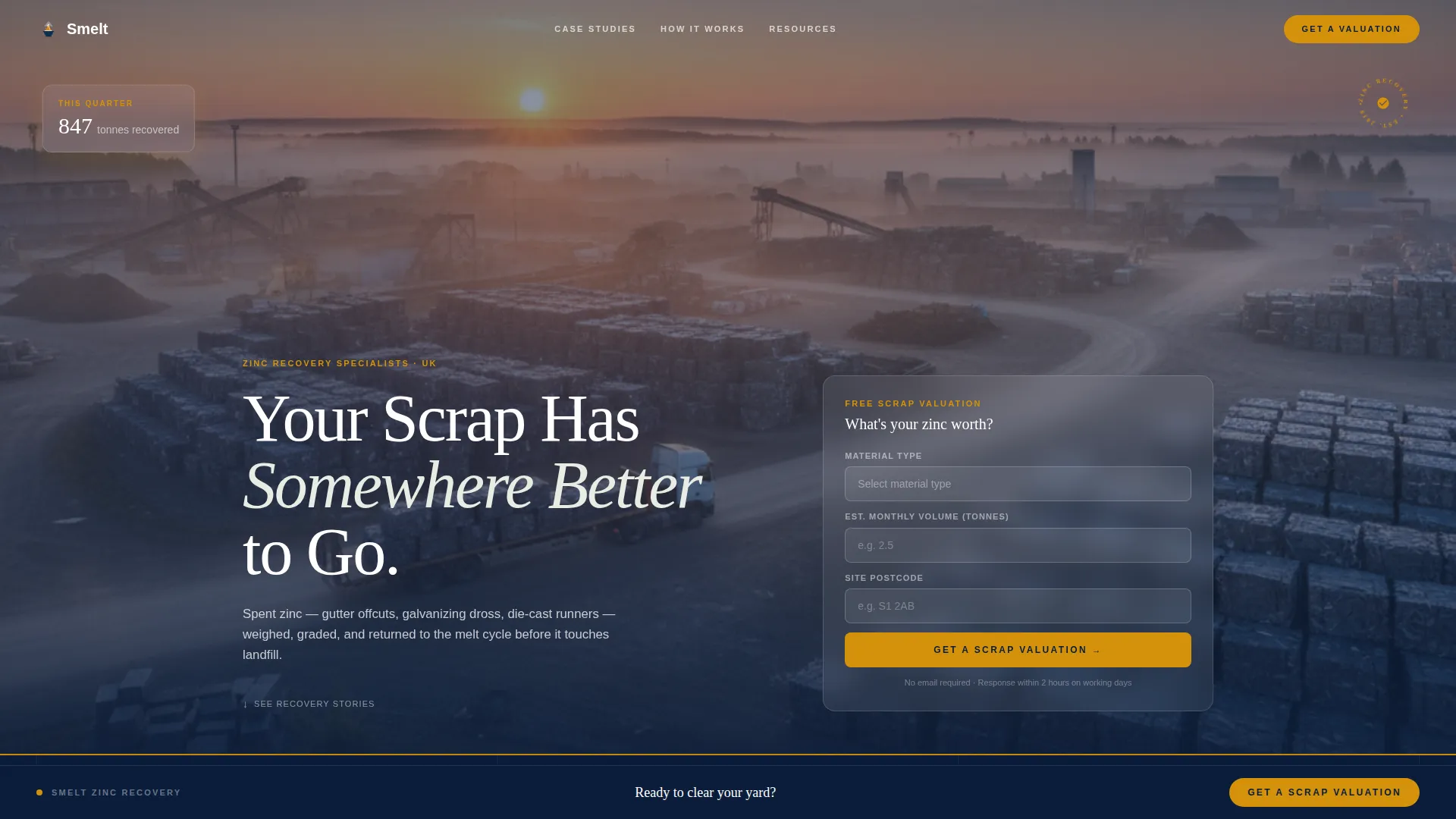 Specialist Zinc Products Professional Website Template