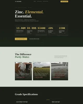 Advanced Zinc Products Professional Website Template