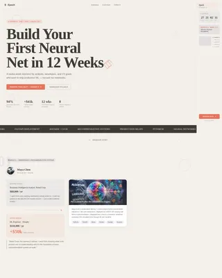 Machine Learning Bootcamp Landing Page Template