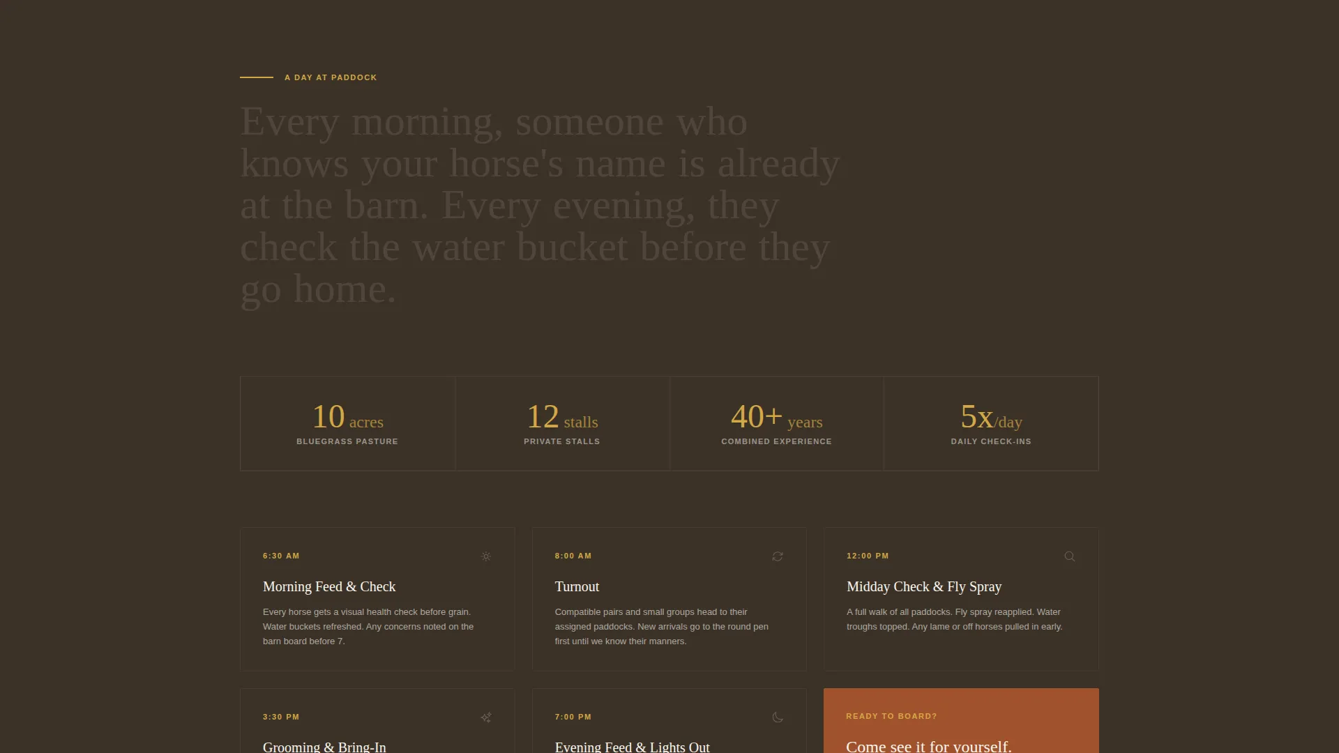 Horse Boarding & Daycare Landing Page Template